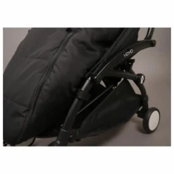 Chancelière en peau d'agneau blanche Premium | Noir
