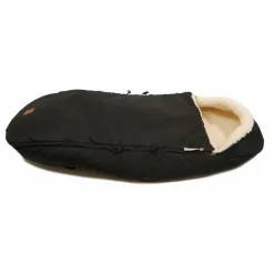 Chancelière en peau d'agneau blanche Premium | Noir