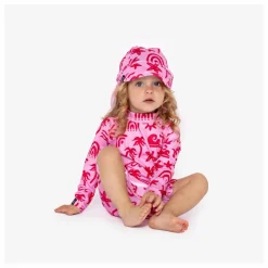 Chapeau Anti-UV Tropical Vibes Fibres Recyclées | Rose