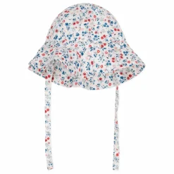 Chapeau Fleurs Popeline Coton Bio | Ecru