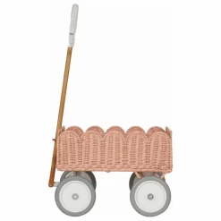 Chariot en rotin Petal | Rose pêche