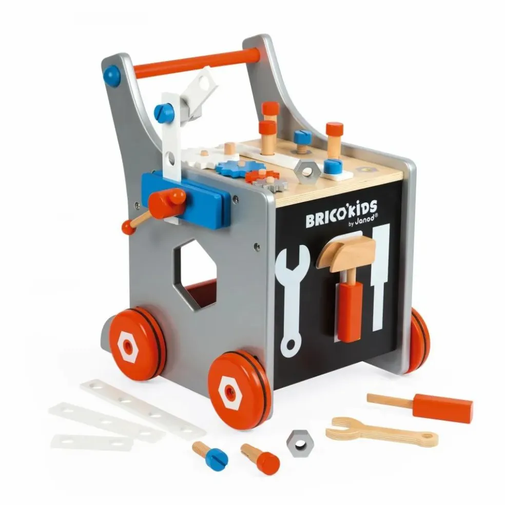Chariot magnétique Brico'Kids en bois avec 25 accessoires