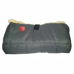 Chauffe-mains Big double en peau d'agneau | Gris anthracite