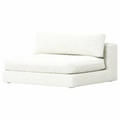 Chauffeuse 2 places Bellechasse en bouclette - 120 cm | Off-White