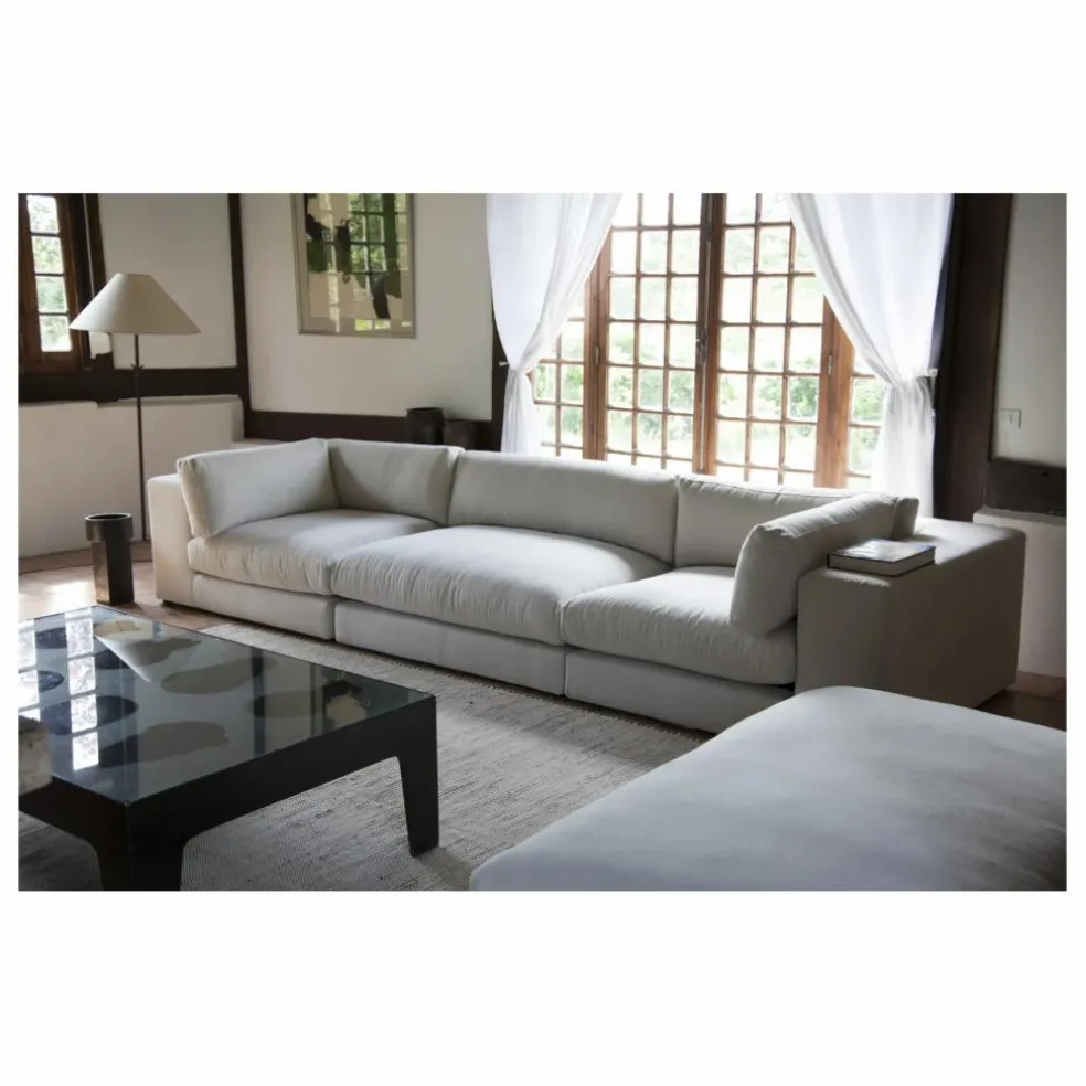 Chauffeuse 2 places Bellechasse en velours brut - 120 cm | Bleu marine