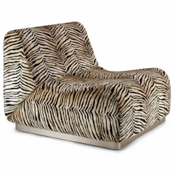 Chauffeuse modulable Rotondo en velours tigre | Tigre