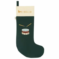 Chaussette de Noël Tambour | Vert foncé
