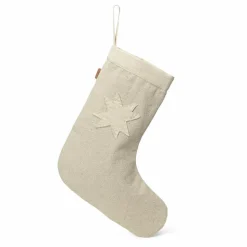 Chaussette de Noël Vela en coton bio | Beige