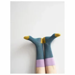 Chaussette Yvette | Bleu canard