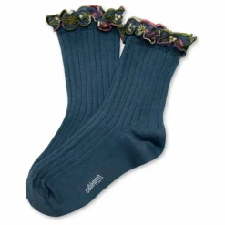 Chaussettes Anémone | Bleu foncé