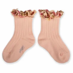 Chaussettes Anémone | Rose poudré