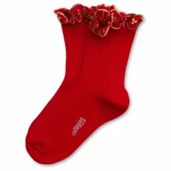 Chaussettes Anémone Fleuries | Rouge