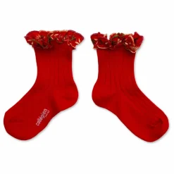 Chaussettes Anémone Fleuries | Rouge
