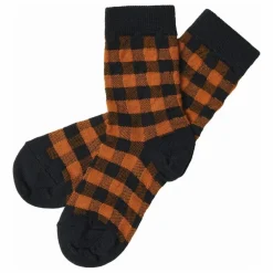 Chaussettes Carreaux Laine | Rouille