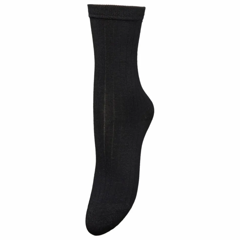 Chaussettes Côtelés Glitter | Noir
