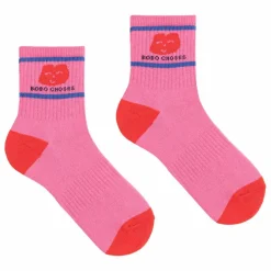 Chaussettes Cœur Coton Bio | Rose fuschia