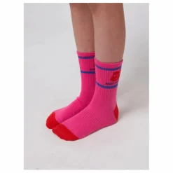 Chaussettes Cœur Coton Bio | Rose fuschia