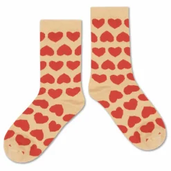 Chaussettes Cœurs | Beige