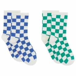 Chaussettes Damier | Bleu roi