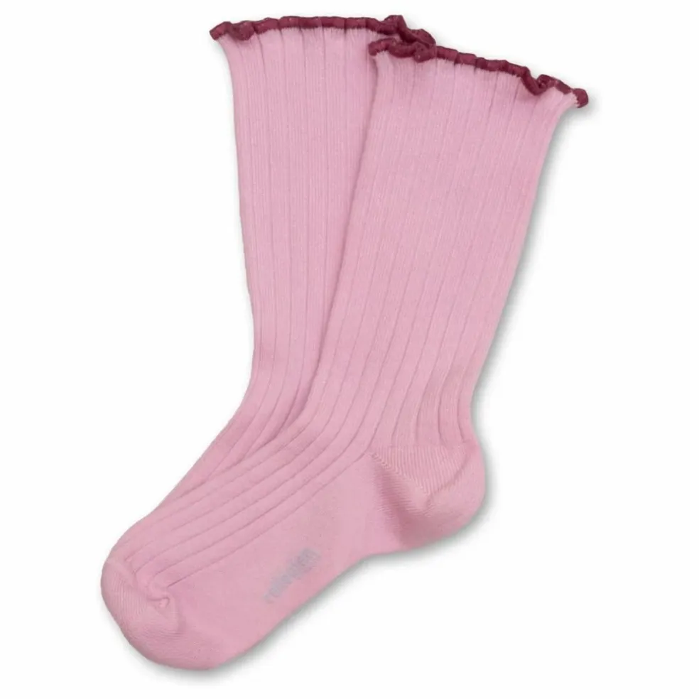 Chaussettes Delphine | Rose tendre