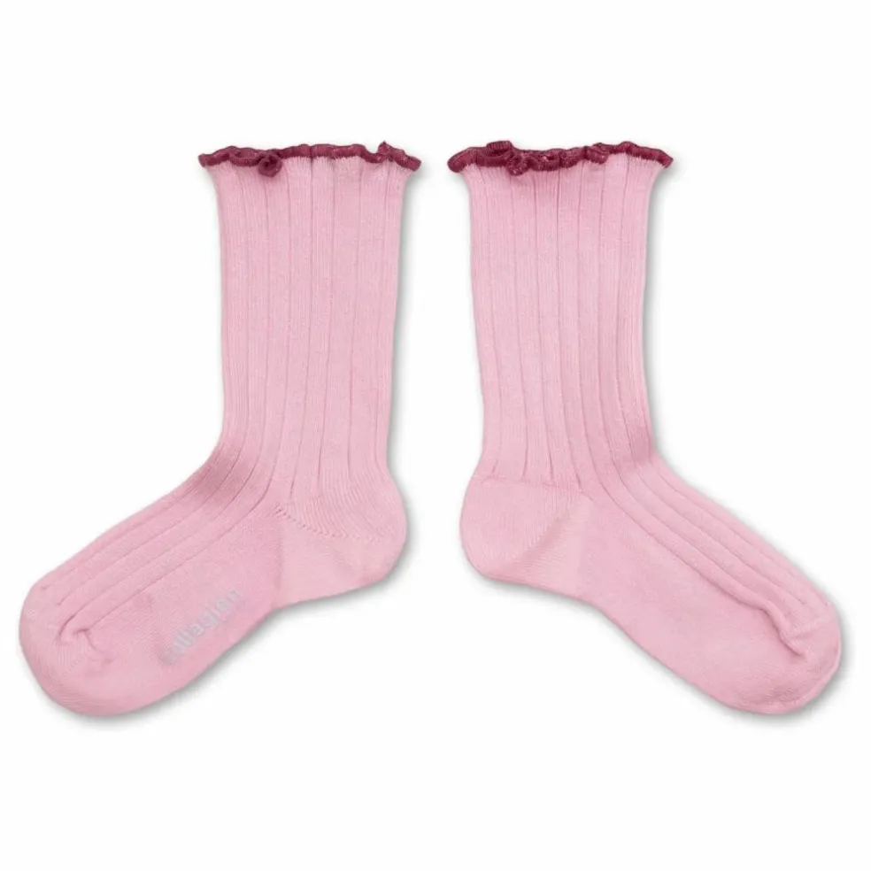 Chaussettes Delphine | Rose tendre