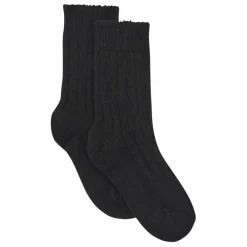 Chaussettes en cachemire et laine Chamois | Noir