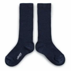 Chaussettes en laine mérinos Adèle | Bleu nuit