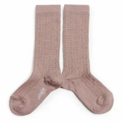 Chaussettes en laine mérinos Adèle | Vieux Rose