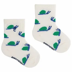 Chaussettes Escargot Coton Bio | Blanc