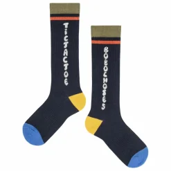 Chaussettes Hautes Bobo Coton Bio | Bleu nuit
