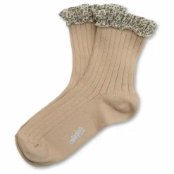 Chaussettes Léa Cœurs | Sable