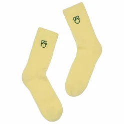Chaussettes Logo Coton Bio | Jaune