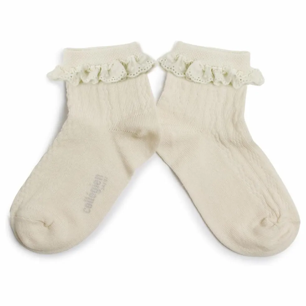 Chaussettes Marie-Antoinette | Blanc cassé