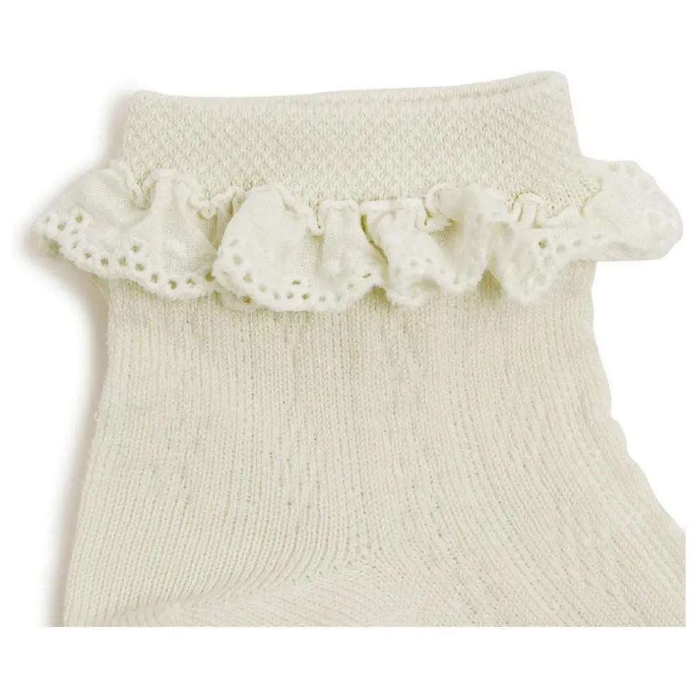 Chaussettes Marie-Antoinette | Blanc cassé