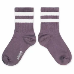 Chaussettes Nico Rayées | Violet
