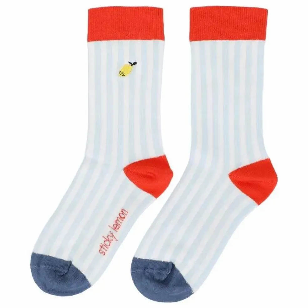 Chaussettes Rayées | Bleu