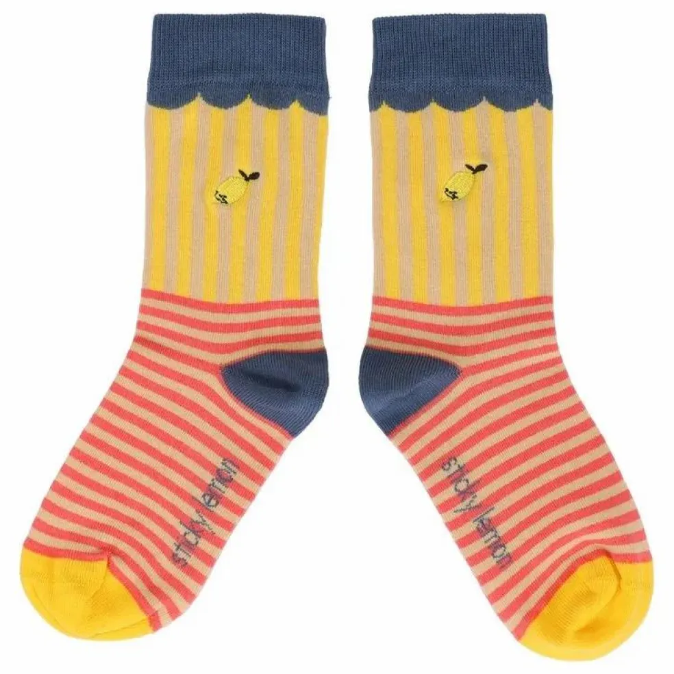 Chaussettes Rayées | Jaune