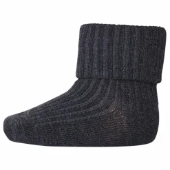 Chaussettes Rib en laine | Gris foncé