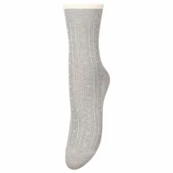 Chaussettes Scallop | Gris chiné