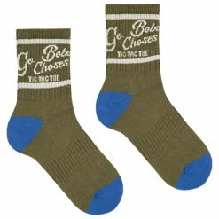 Chaussettes Tic Tac Toe Coton Bio | Vert kaki