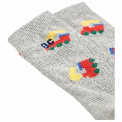Chaussettes Trains Coton Bio | Gris chiné