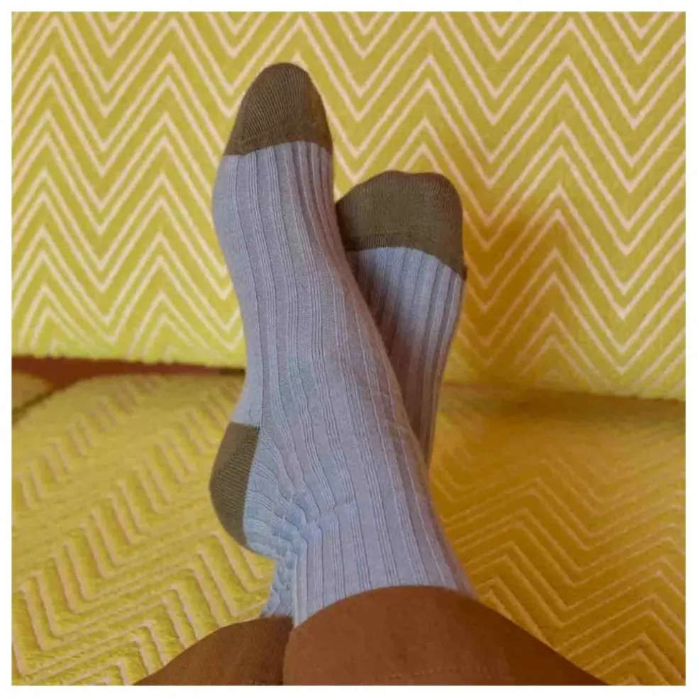 Chaussettes Yvette | Bleu ciel