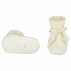 Chaussons Baby Ribbed Coton Bio | Ecru