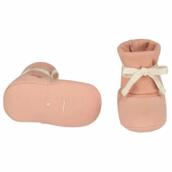 Chaussons Baby Ribbed Coton Bio | Rose