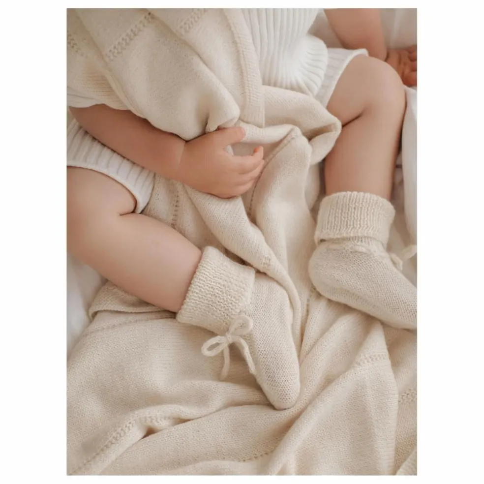 Chaussons en alpaga | Ecru
