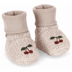 Chaussons Façon Sherpa Safa Cerises | Rose pâle