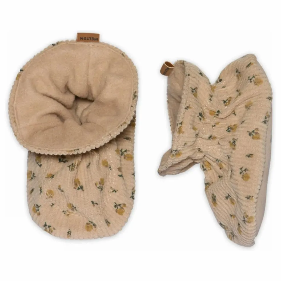 Chaussons Fleuris | Marron