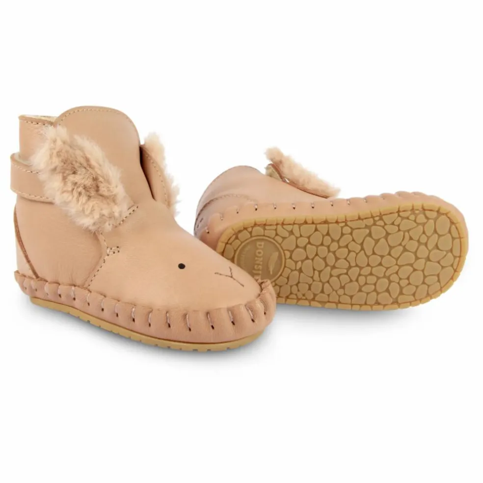Chaussons Fourrés Kapi Lapin Des Neiges | Rose pâle