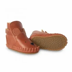 Chaussons Fourrés Ours Kapi | Cognac