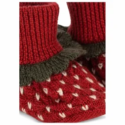 Chaussons Fraises Laine Mérinos | Rouge